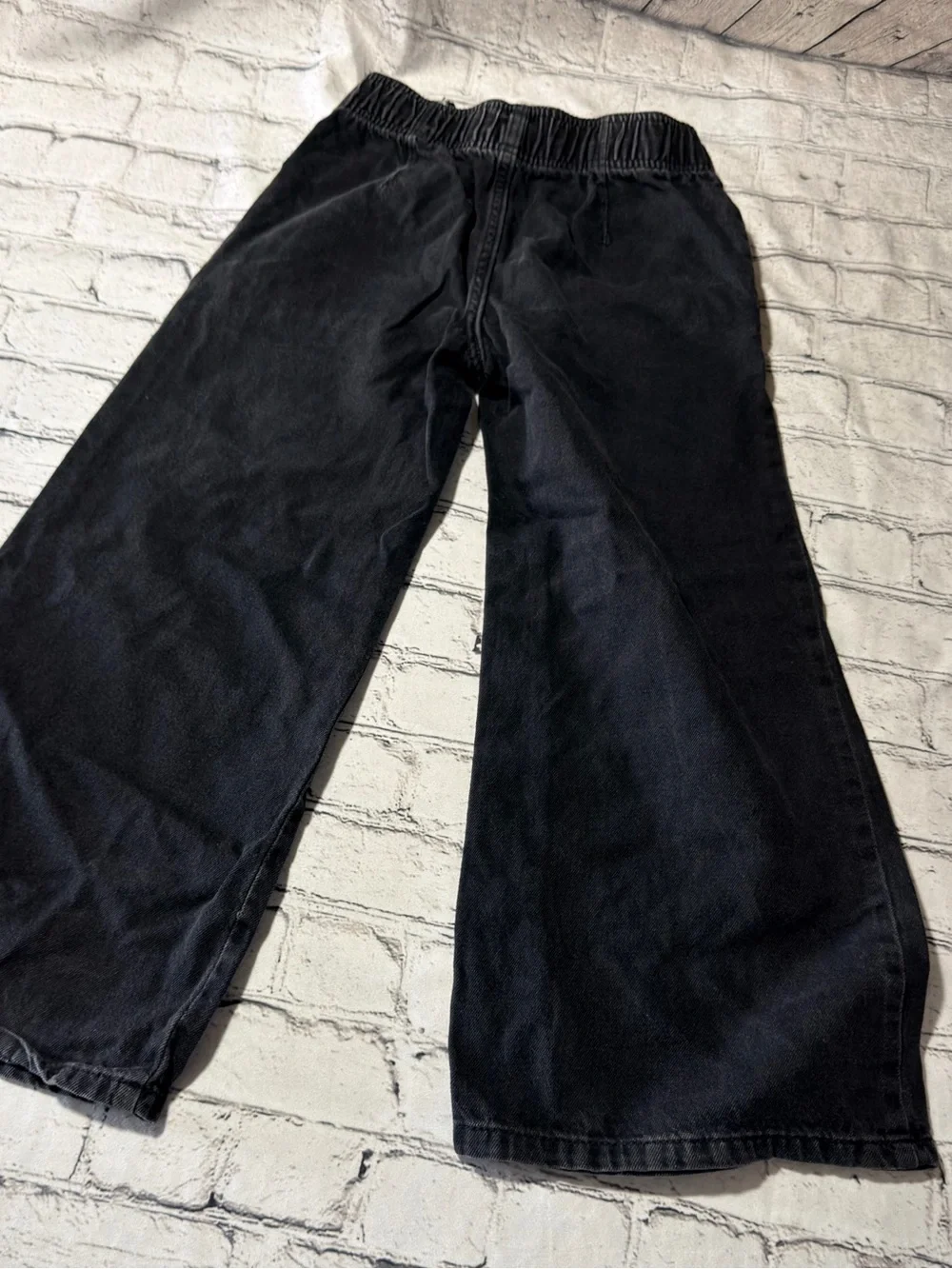 Old Navy Kids Black Bootcut Jeans with Drawstring Waist
